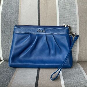 Coach Madison Royal Blue Leather Wristlet